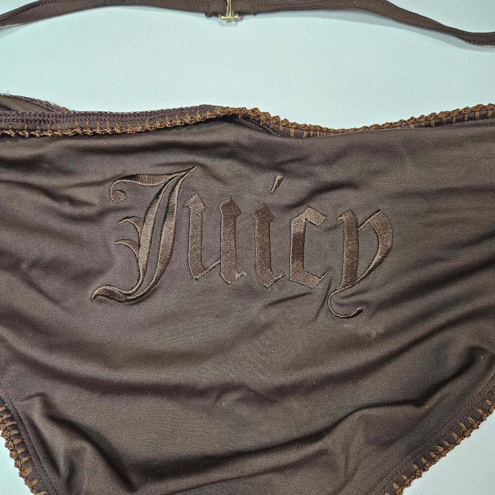Y2k Juicy Couture Brown Bikini Crochet Details - Medium - Picture 9 of 10